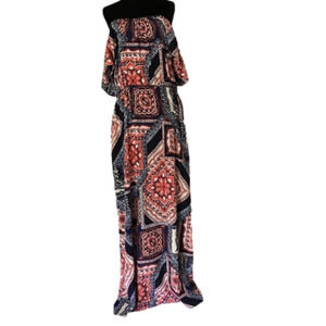 Westport 1962 maxi dress patchwork print women’s large.